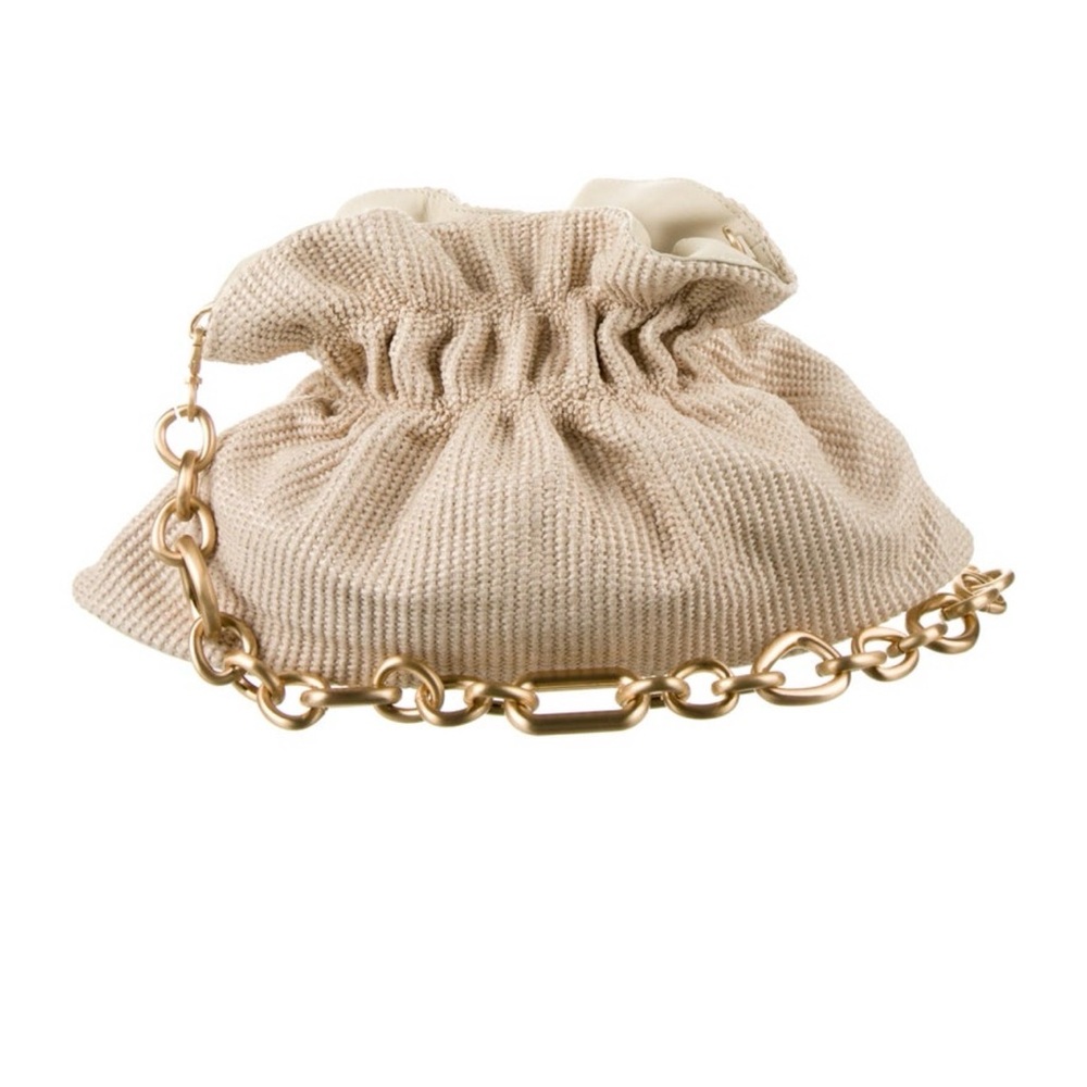 CULT GAIA Bara Raffia Handbag Gold Chain - Picture 4 of 6